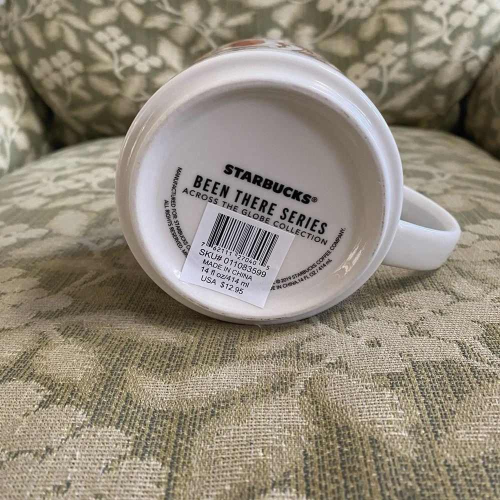 Starbucks Nevada Been There Series Mug Cup  14 Oz Red Interior Collectible .